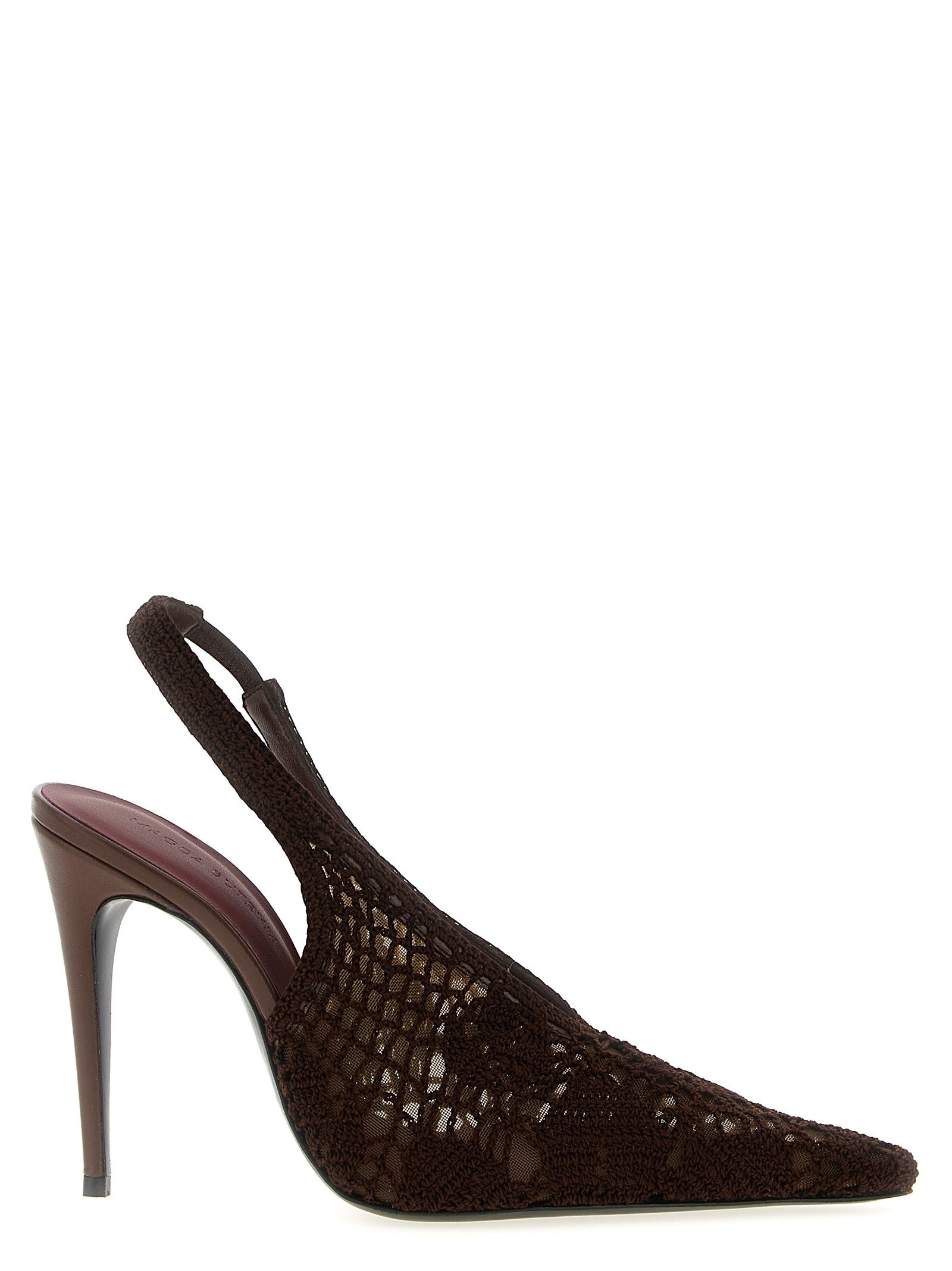 Magda Butrym Crochet Slingback Brown