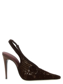 Magda Butrym Crochet Slingback Brown