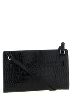 Toteme Crocodile Print Leather Crossbody Bag Black, view 2