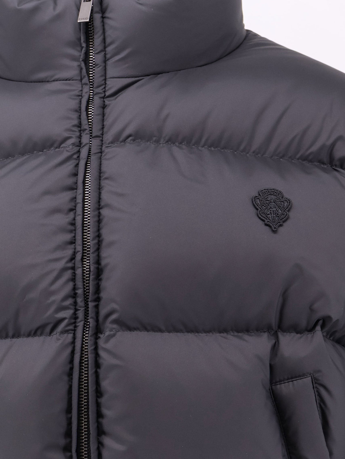 Gucci Women's Crop Fit Down Jacket Black, view 3