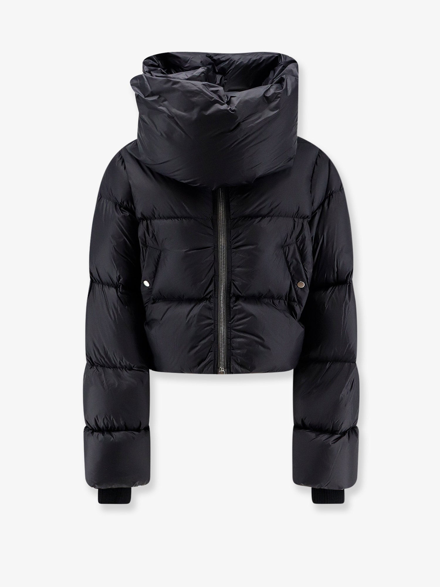 Rick Owens Women's Crop Fit Nylon Down Jacket Black