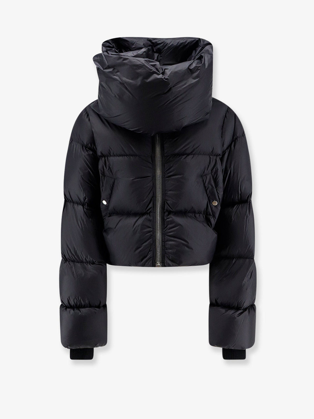 Rick Owens Women's Crop Fit Nylon Down Jacket Black