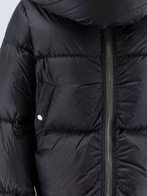 Rick Owens Women's Crop Fit Nylon Down Jacket Black