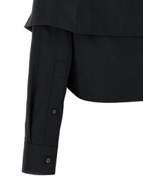 Balenciaga Crop Shirt Off the Shoulder Black
