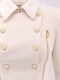 Elisabetta Franchi Women's Cropped Blazer White, view 3