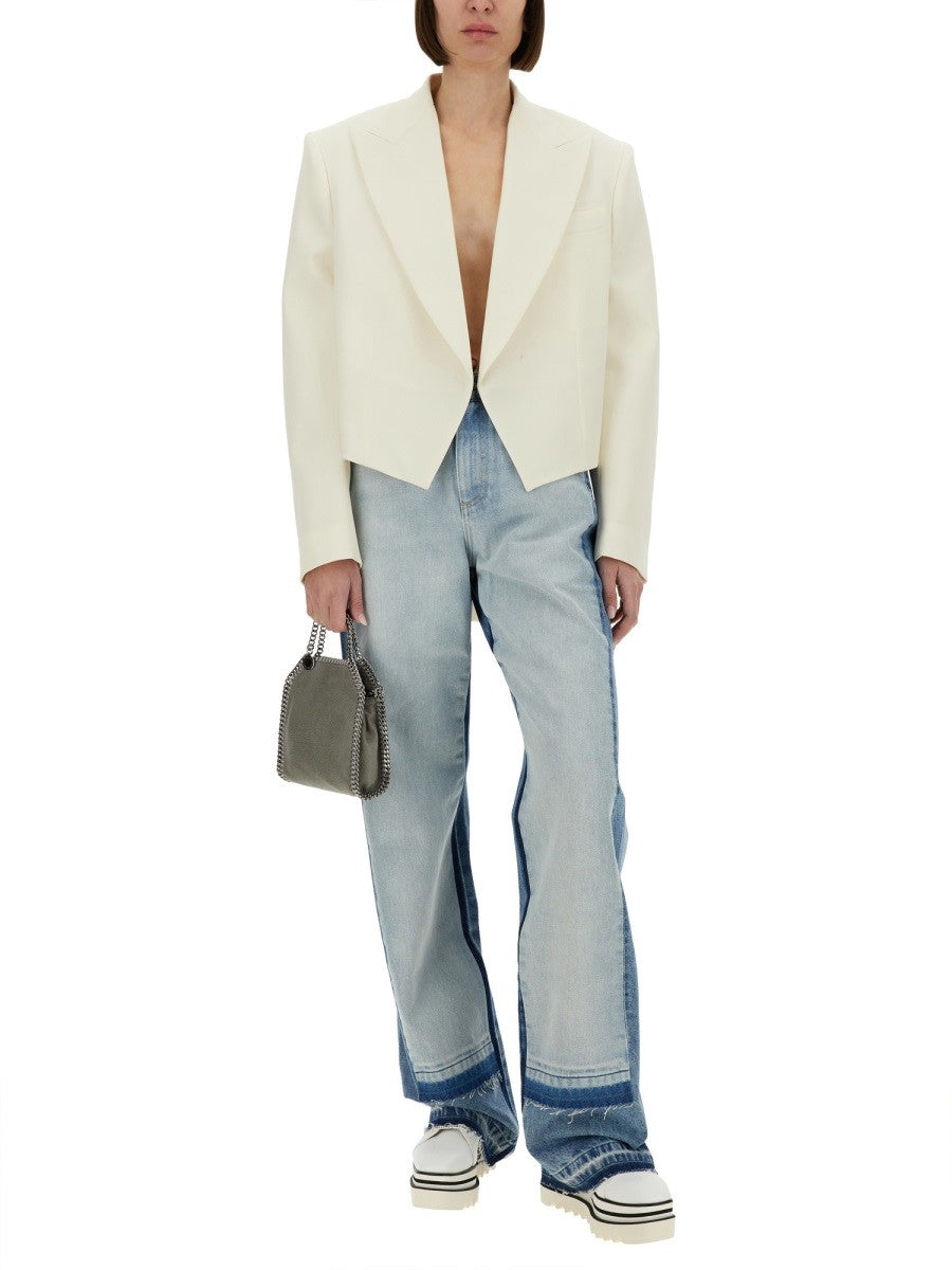 Stella McCartney Women's Cropped Blazer White, view 2