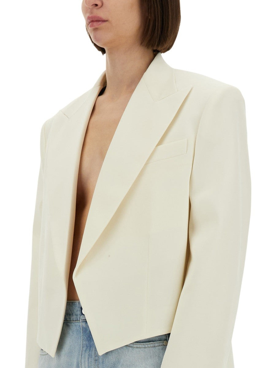 Stella McCartney Women's Cropped Blazer White, view 4