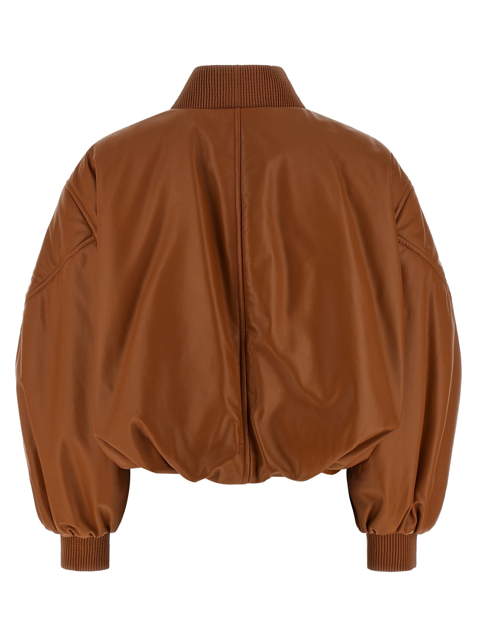 Givenchy Cropped Bomber Jacket Brown