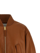 Givenchy Cropped Bomber Jacket Brown, view 3