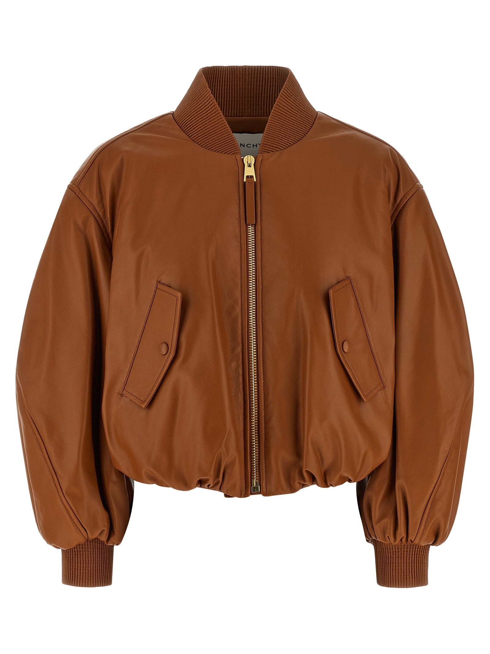 Givenchy Cropped Bomber Jacket Brown