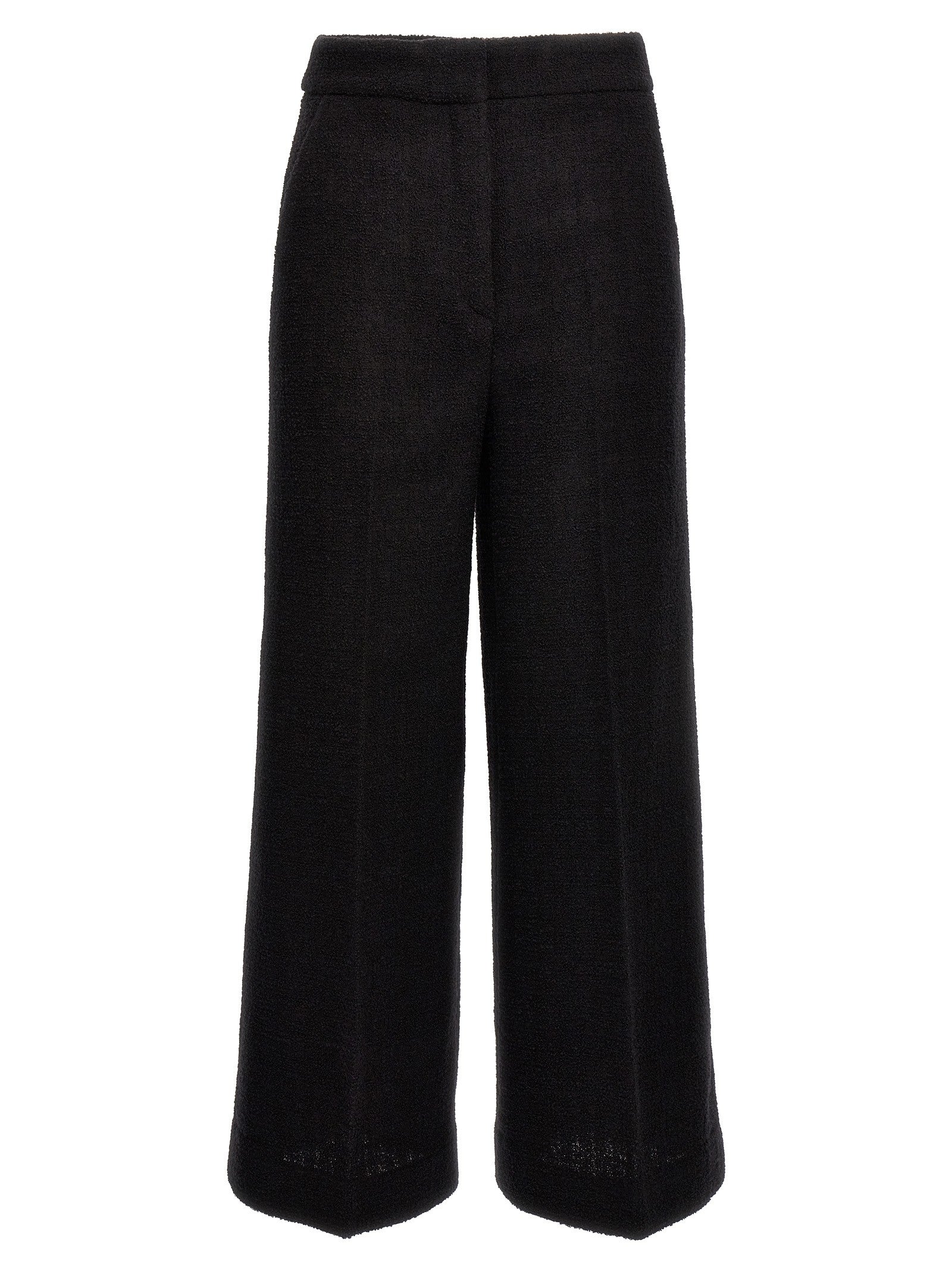 Moschino Cropped Bouclè Pants Black