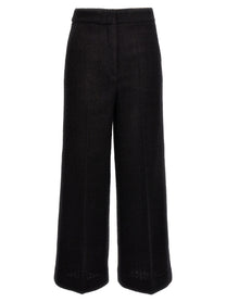 Moschino Cropped Bouclè Pants Black
