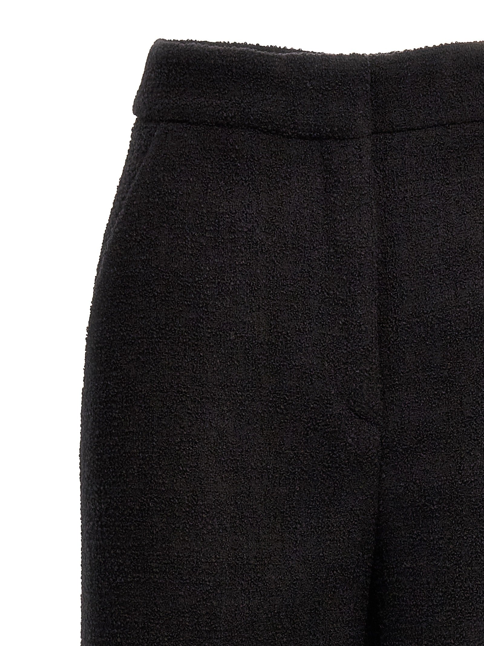 Moschino Cropped Bouclè Pants Black