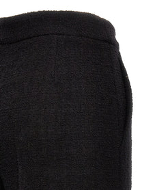 Moschino Cropped Bouclè Pants Black