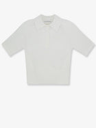 Givenchy Women's Cropped Cotton and Silk Polo Shirt White