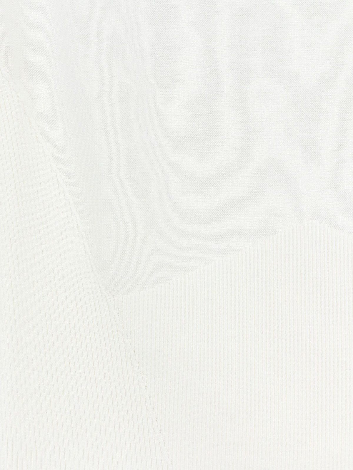 Givenchy Women's Cropped Cotton and Silk Polo Shirt White, view 3