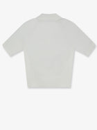 Givenchy Women's Cropped Cotton and Silk Polo Shirt White, view 2