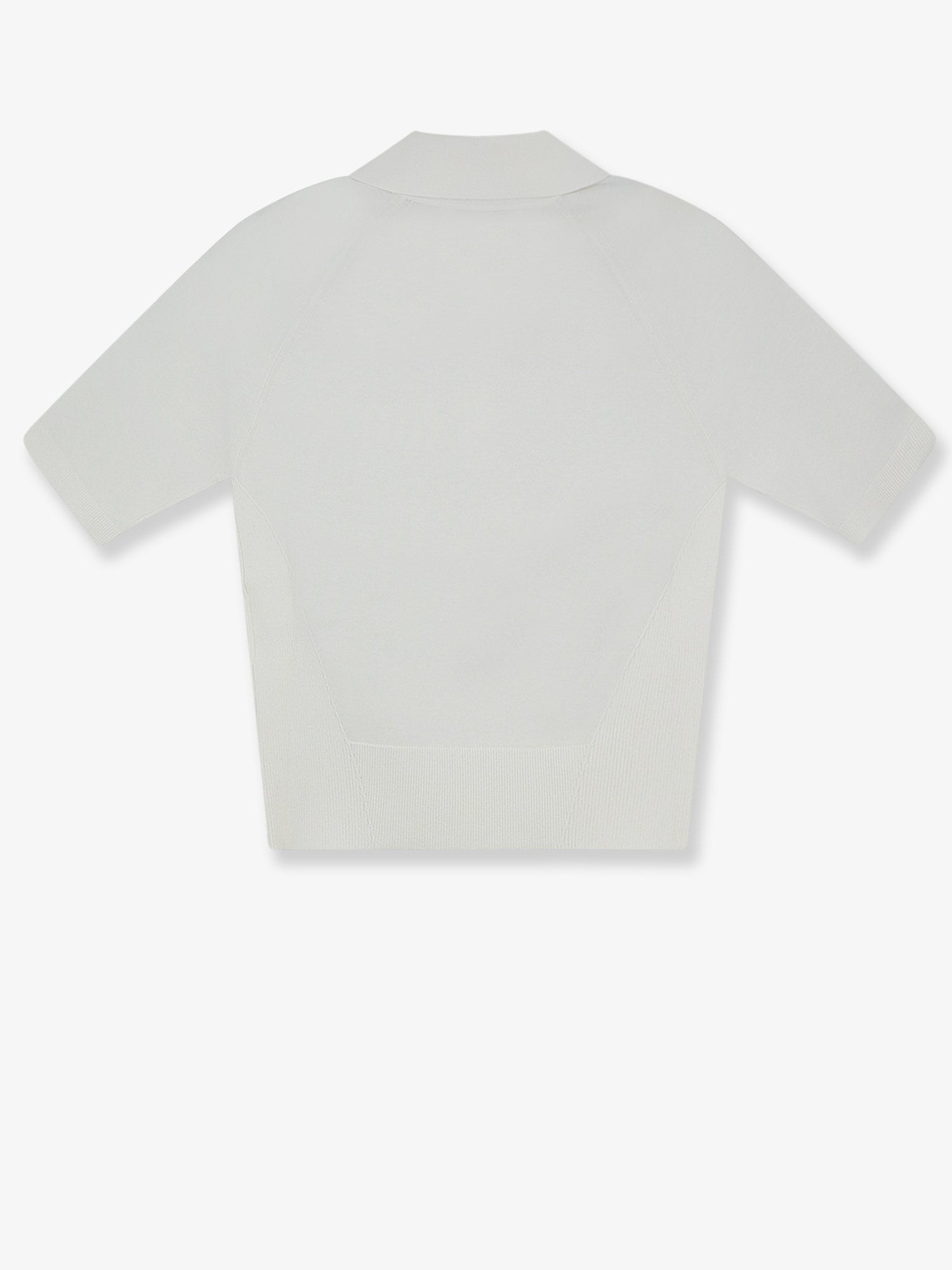 Givenchy Women's Cropped Cotton and Silk Polo Shirt White