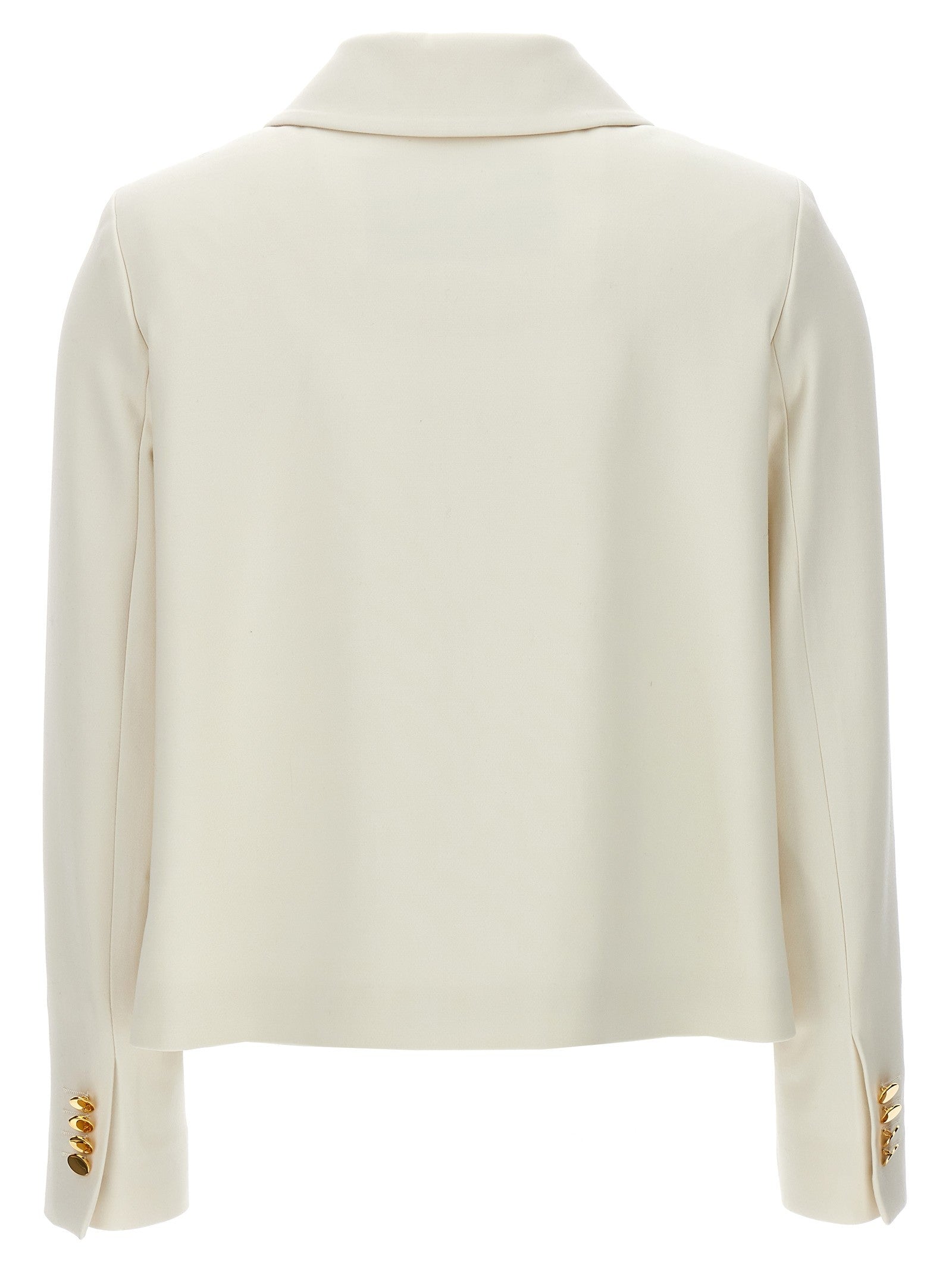 Kiton Cropped Double Breasted Jacket White