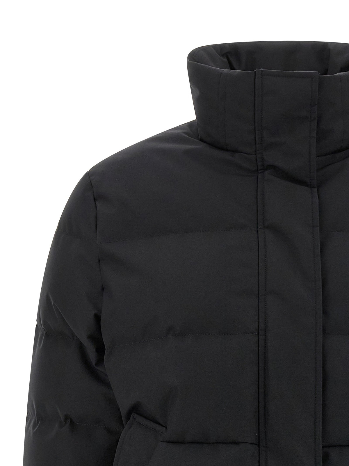 Alexander McQueen Cropped Down Jacket Black, view 3