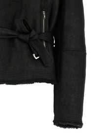 Rick Owens Cropped Flight Jacket Black
