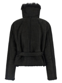Rick Owens Cropped Flight Jacket Black