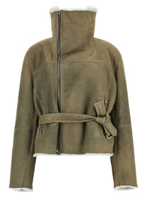 Rick Owens Cropped Flight Jacket Green