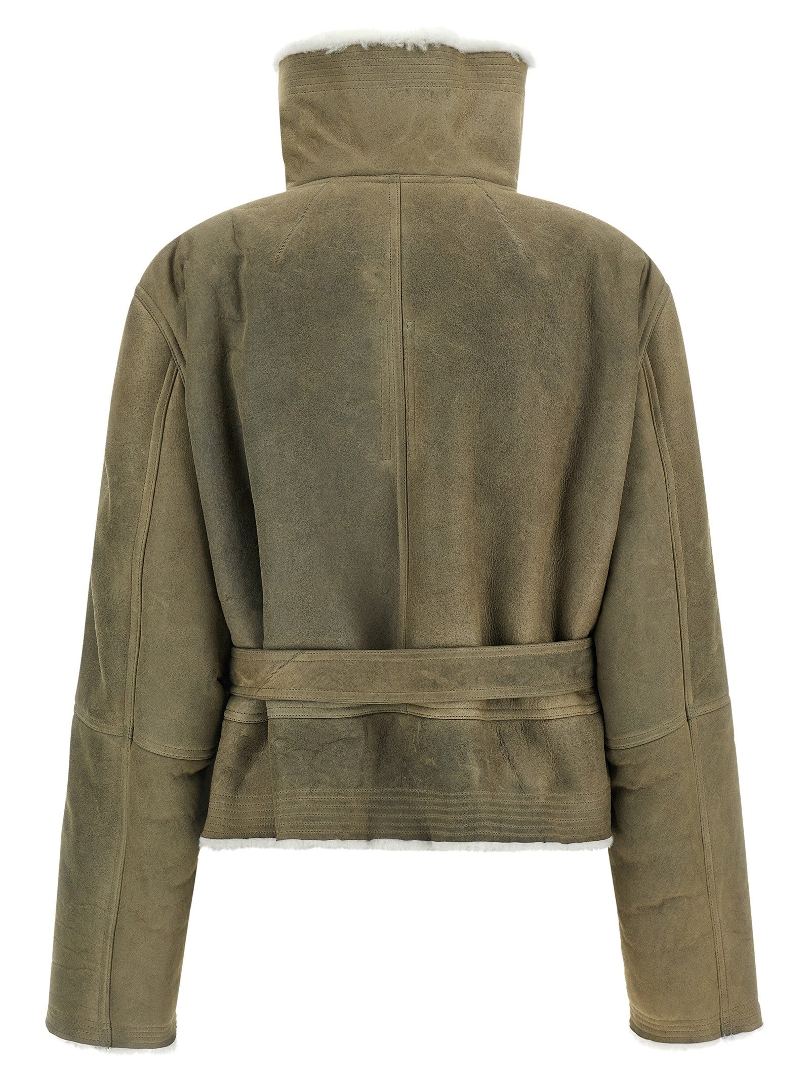 Rick Owens Cropped Flight Jacket Green
