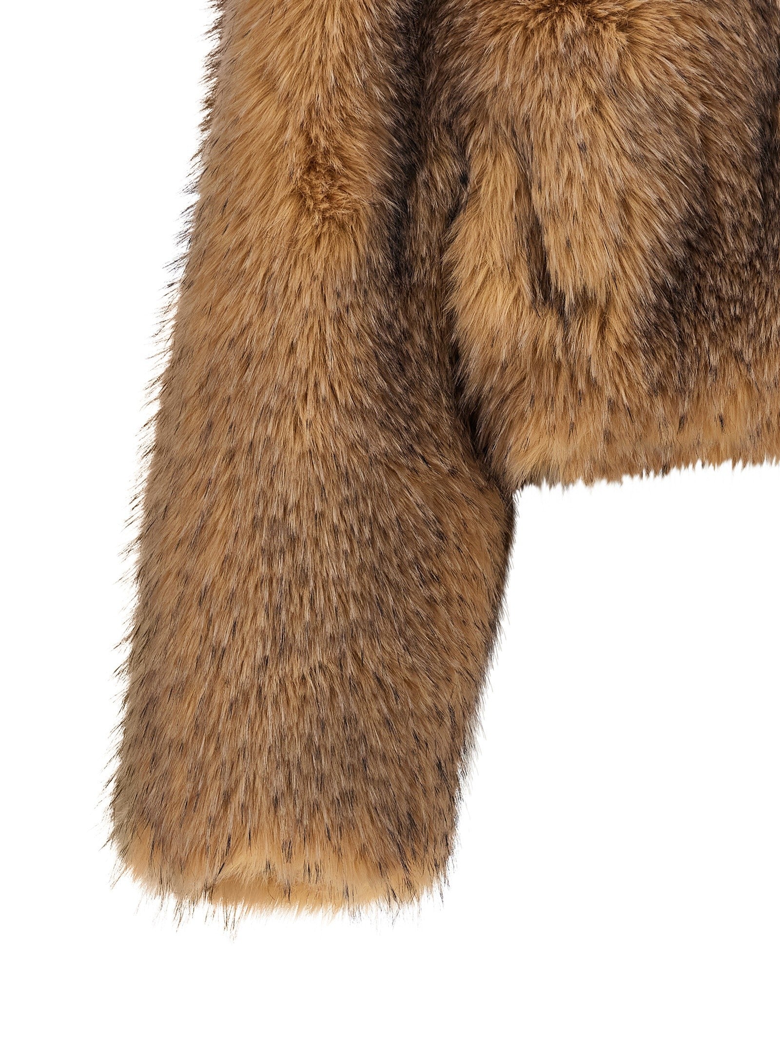 ROTATE Birger Christensen Cropped Fur Beige