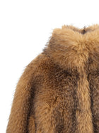 ROTATE Birger Christensen Cropped Fur Beige, view 3