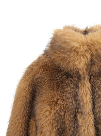 ROTATE Birger Christensen Cropped Fur Beige
