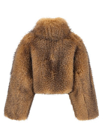 ROTATE Birger Christensen Cropped Fur Beige