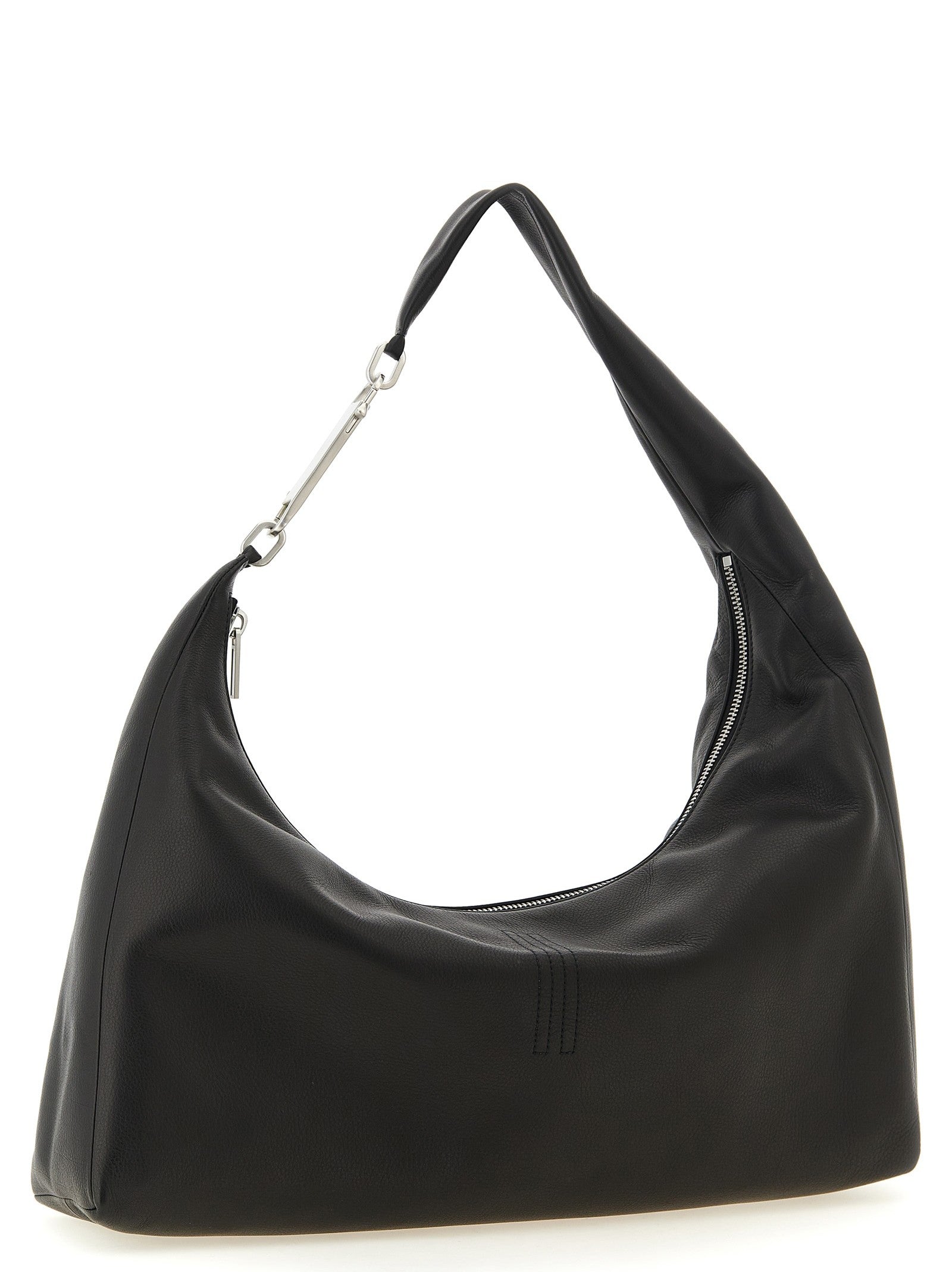 Rick Owens Cropped Gemini Shoulder Bag Black