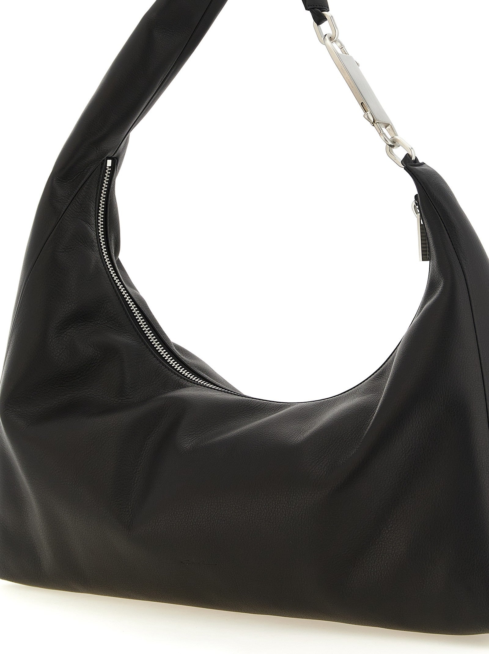 Rick Owens Cropped Gemini Shoulder Bag Black