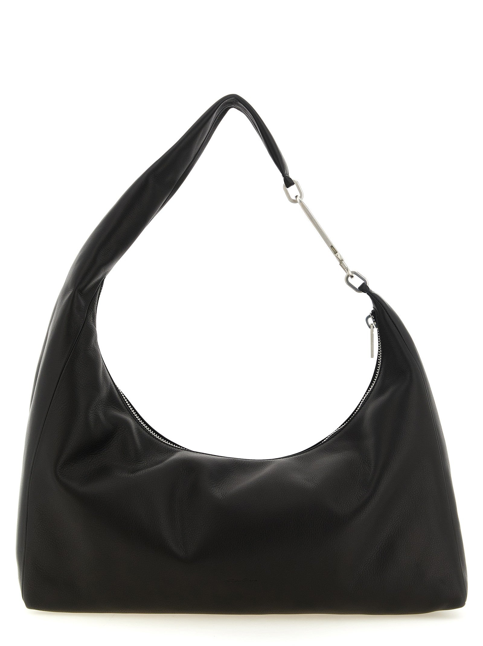 Rick Owens Cropped Gemini Shoulder Bag Black
