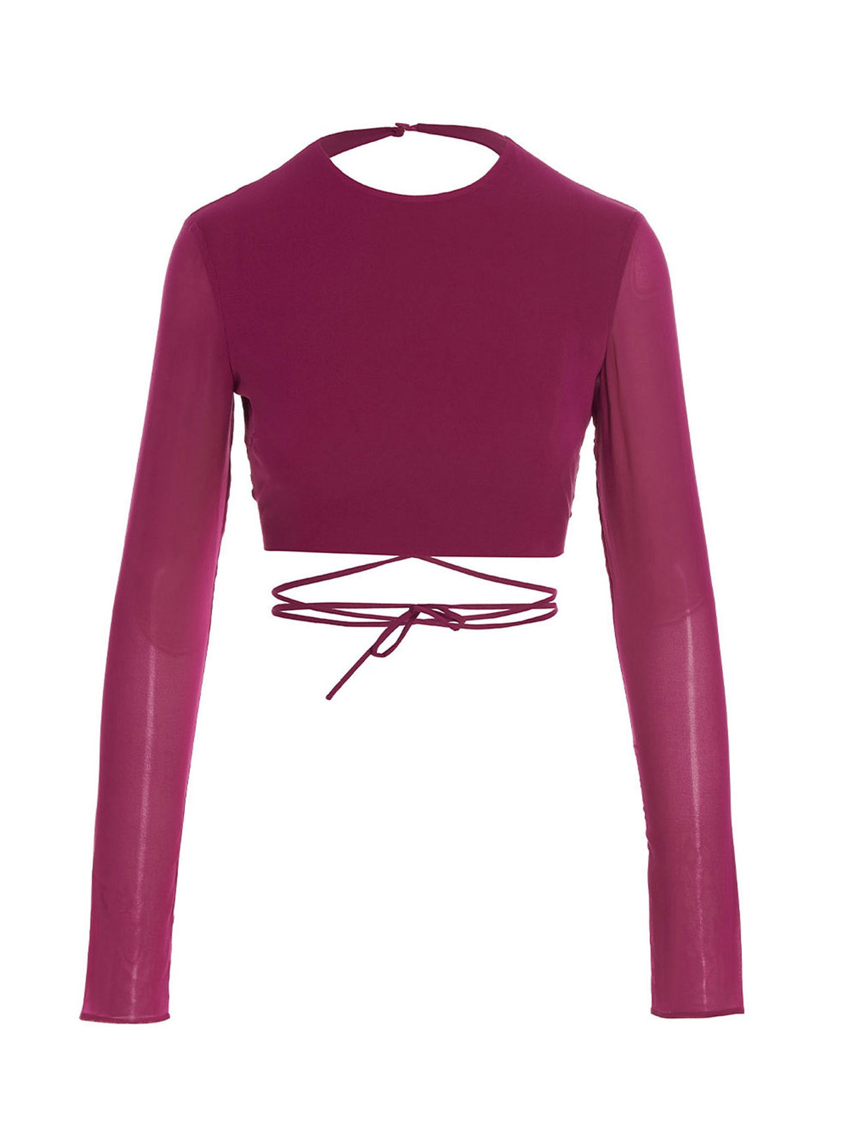 The Andamane Cropped Georgette Top Pink