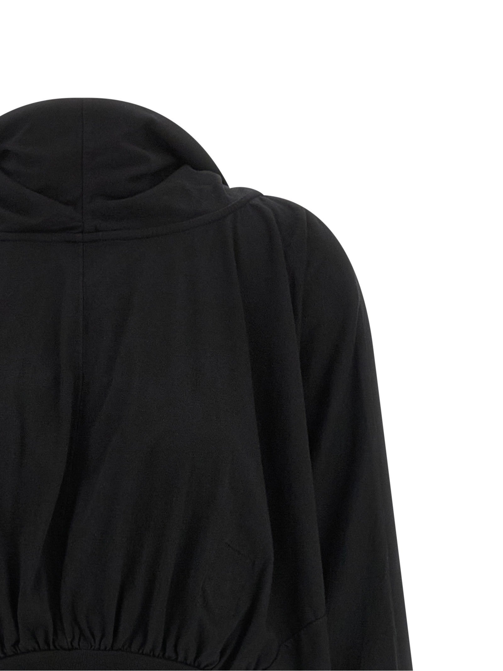 DRKSHDW Cropped Hooded Top Long Sleeve Sweater Black