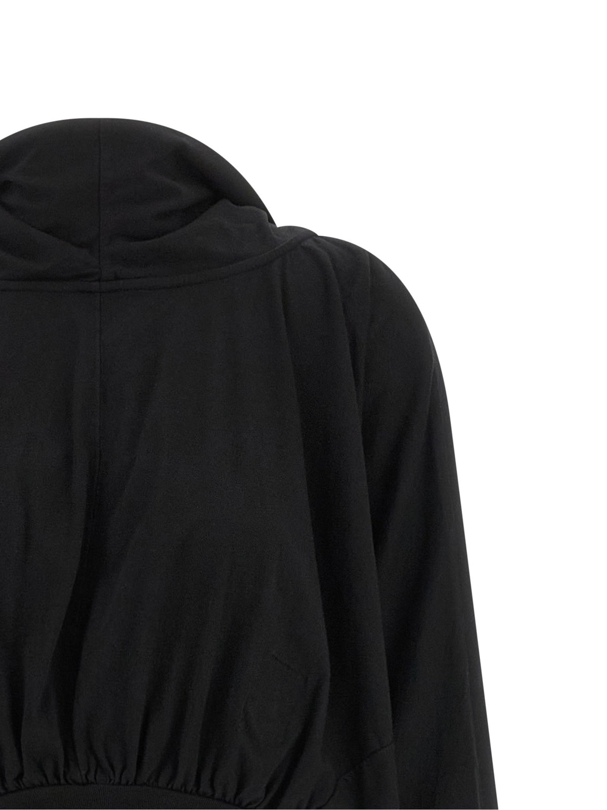 DRKSHDW Cropped Hooded Top Long Sleeve Sweater Black, view 3