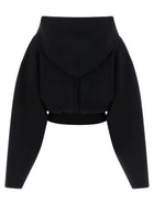 Rick Owens Cropped Hoodie Black