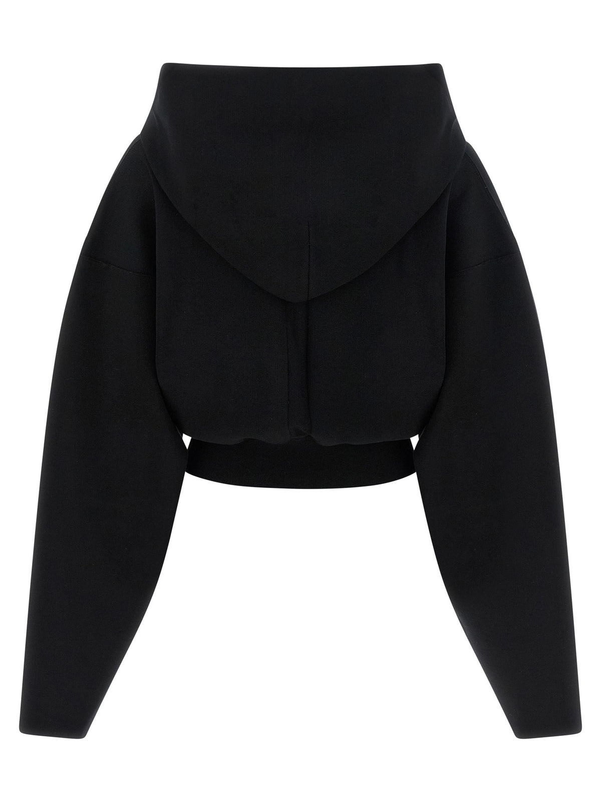 Rick Owens Cropped Hoodie Black