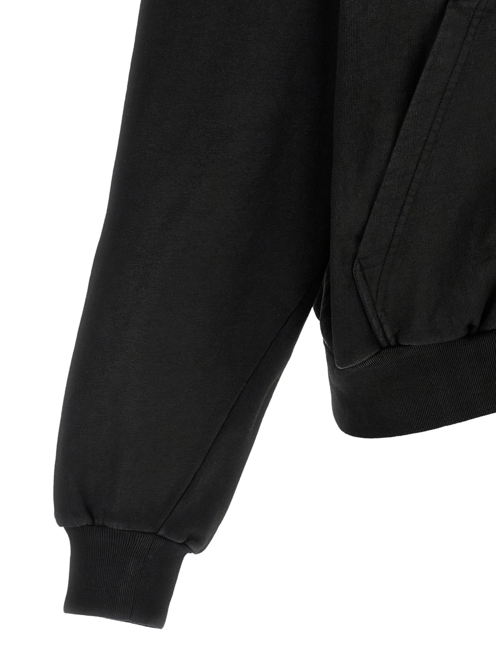 Balenciaga Cropped Hoodie Black
