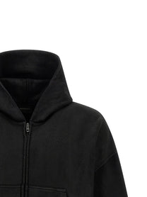 Balenciaga Cropped Hoodie Black