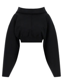 Rick Owens Cropped Hoodie Black