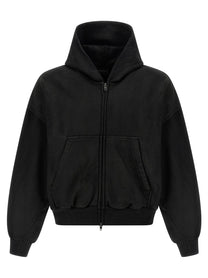 Balenciaga Cropped Hoodie Black