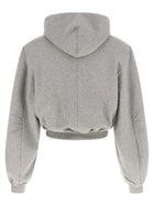 The Attico Cropped Hoodie Grey