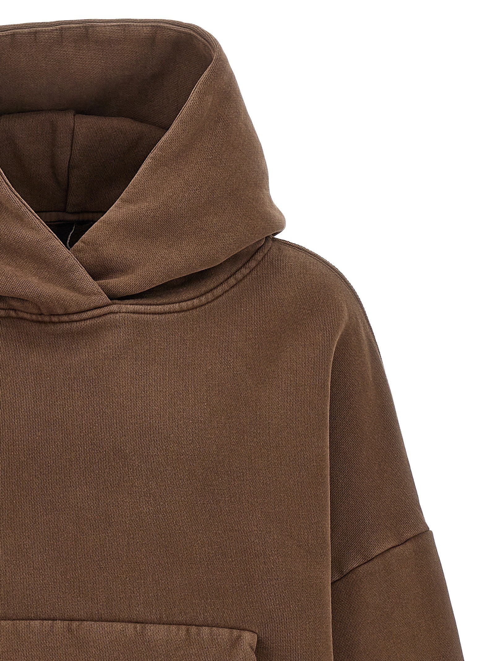Entire Studios Cropped Hoodie Brown
