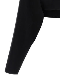 Rick Owens Cropped Hoodie Black