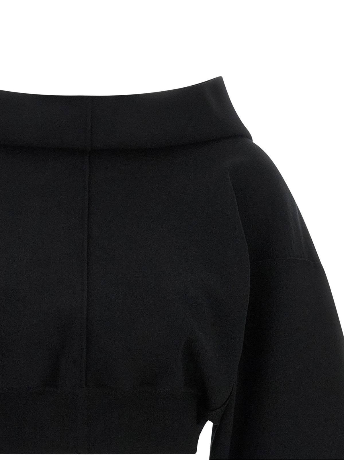 Rick Owens Cropped Hoodie Black