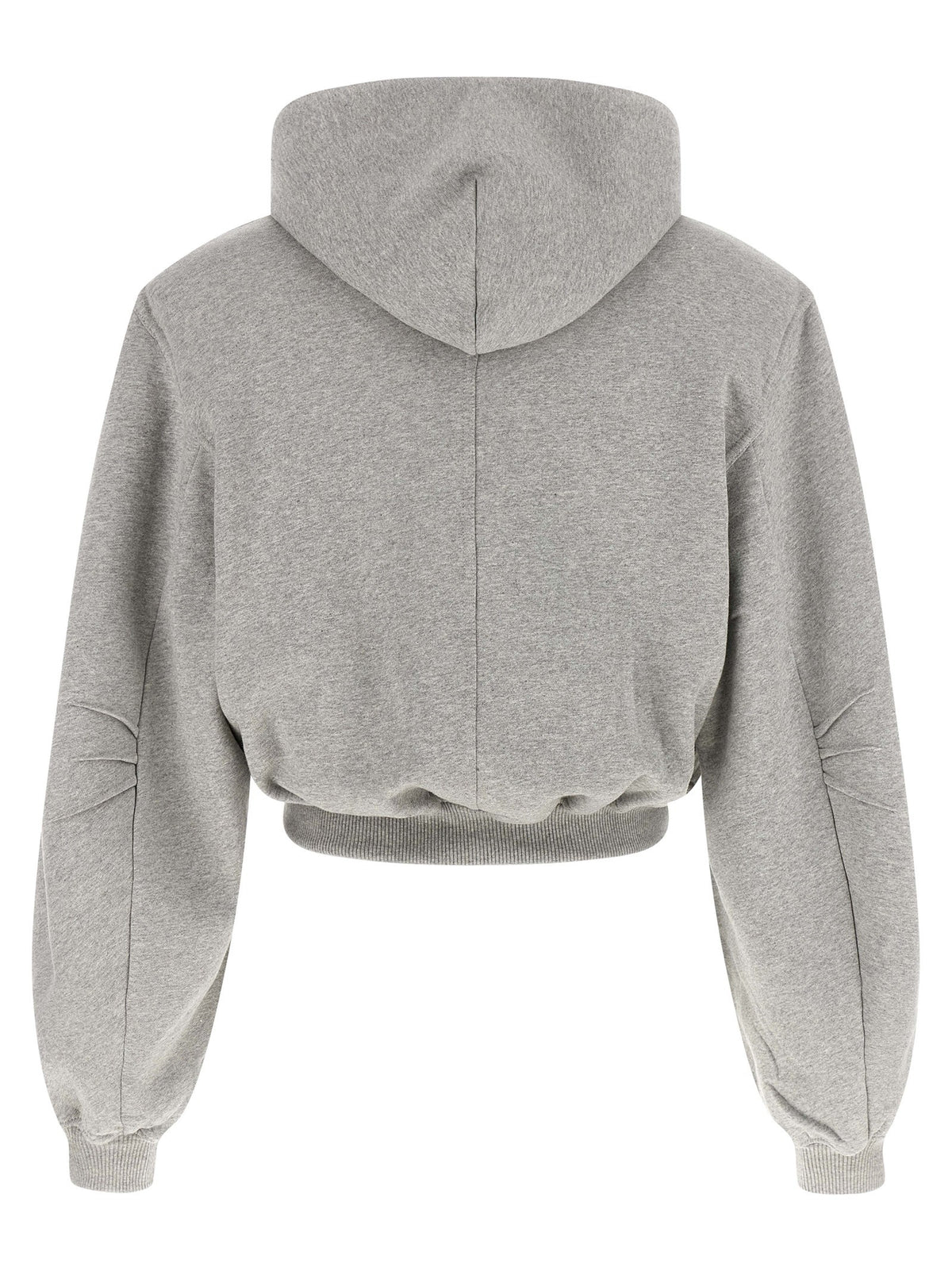 The Attico Cropped Hoodie Grey