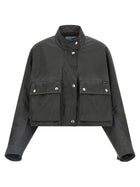 PRADA Cropped Jacket Grey